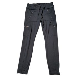 Justice Active 14/16 PLUS Black Zipper Leggings Athleisure